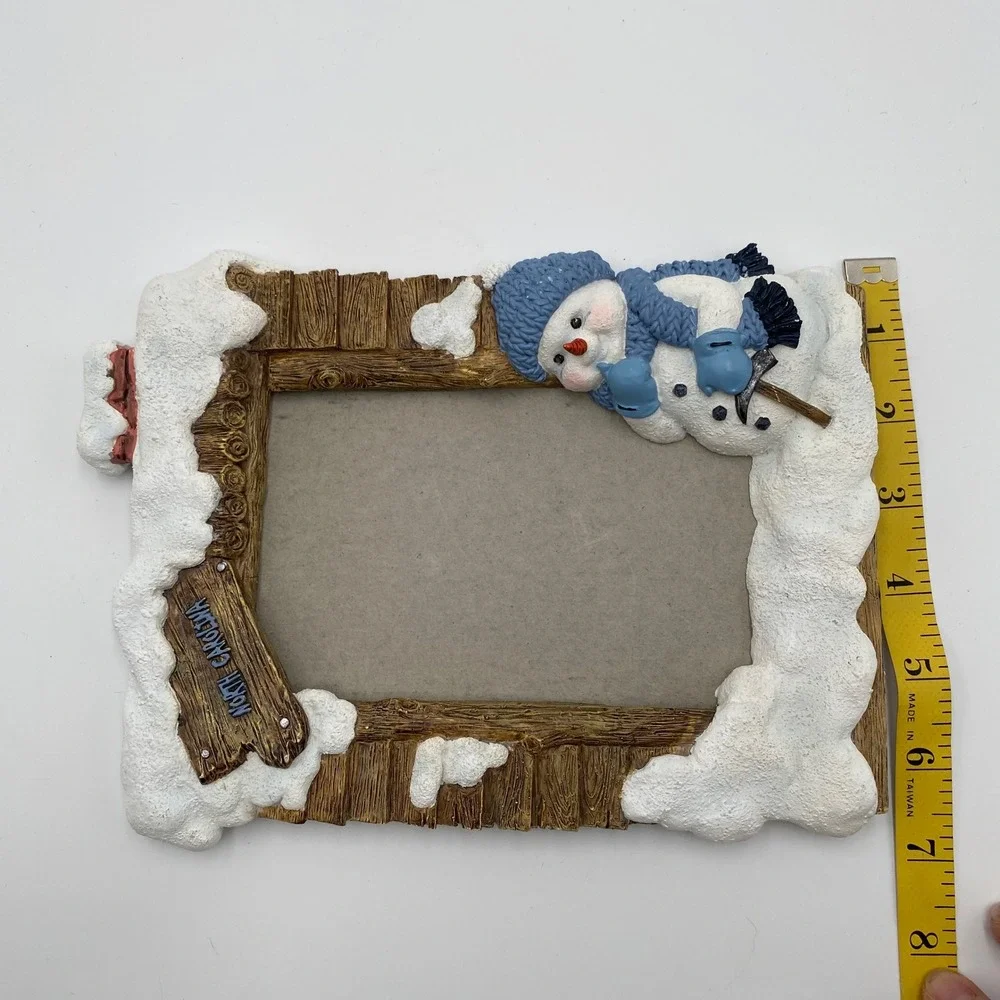 Ridgewood North Carolina‎ Snowman Christmas Resin Picture Frame Winter 4x6 Photo